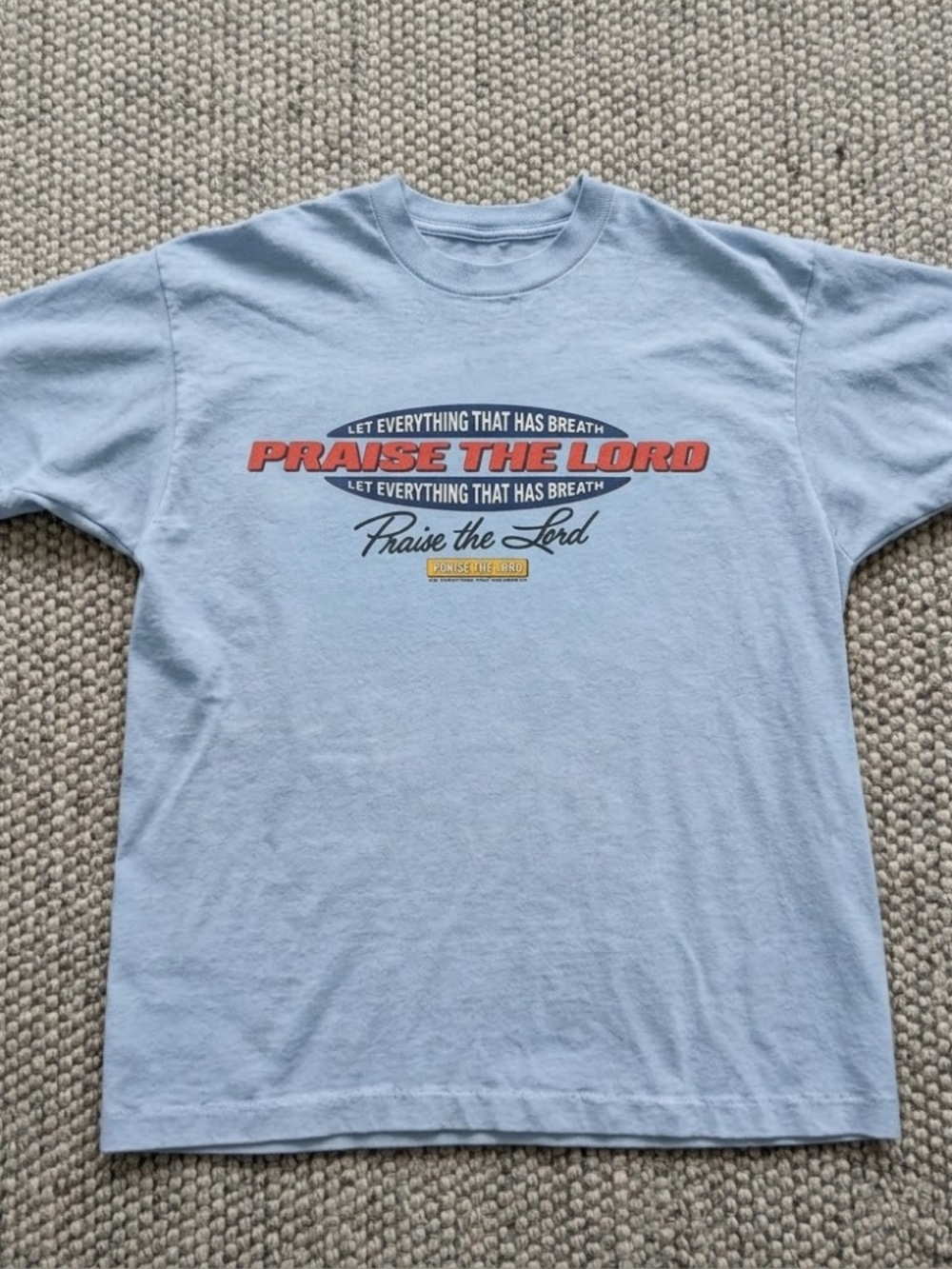 Light Blue "Praise The Lord" Graphic Tee